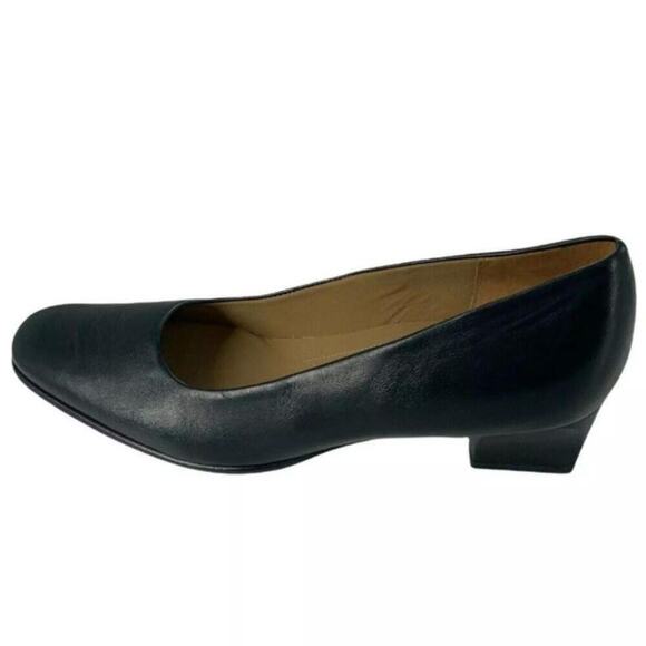 Easy Spirit Women's Palisadet Black Leather Square Toe Pump Heels Size 9.5 - Picture 1 of 7
